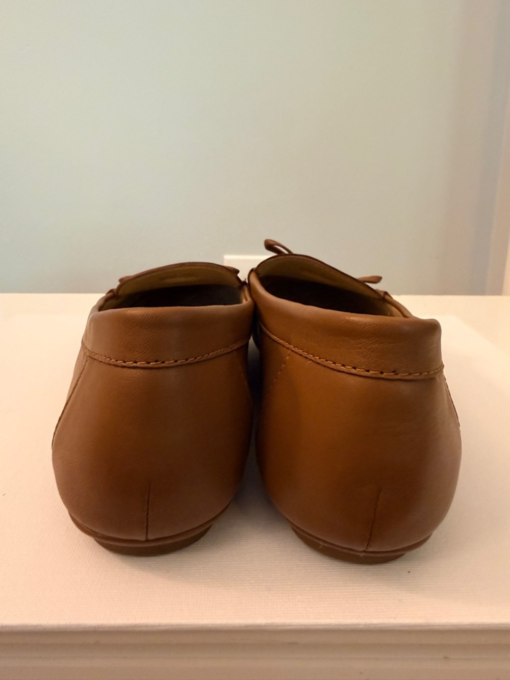 Michael Kors Leather Loafers Bow Detail Brown Size 9M - Picture 6 of 10